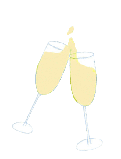 Wylder ti champagne glasses | wylder hotels