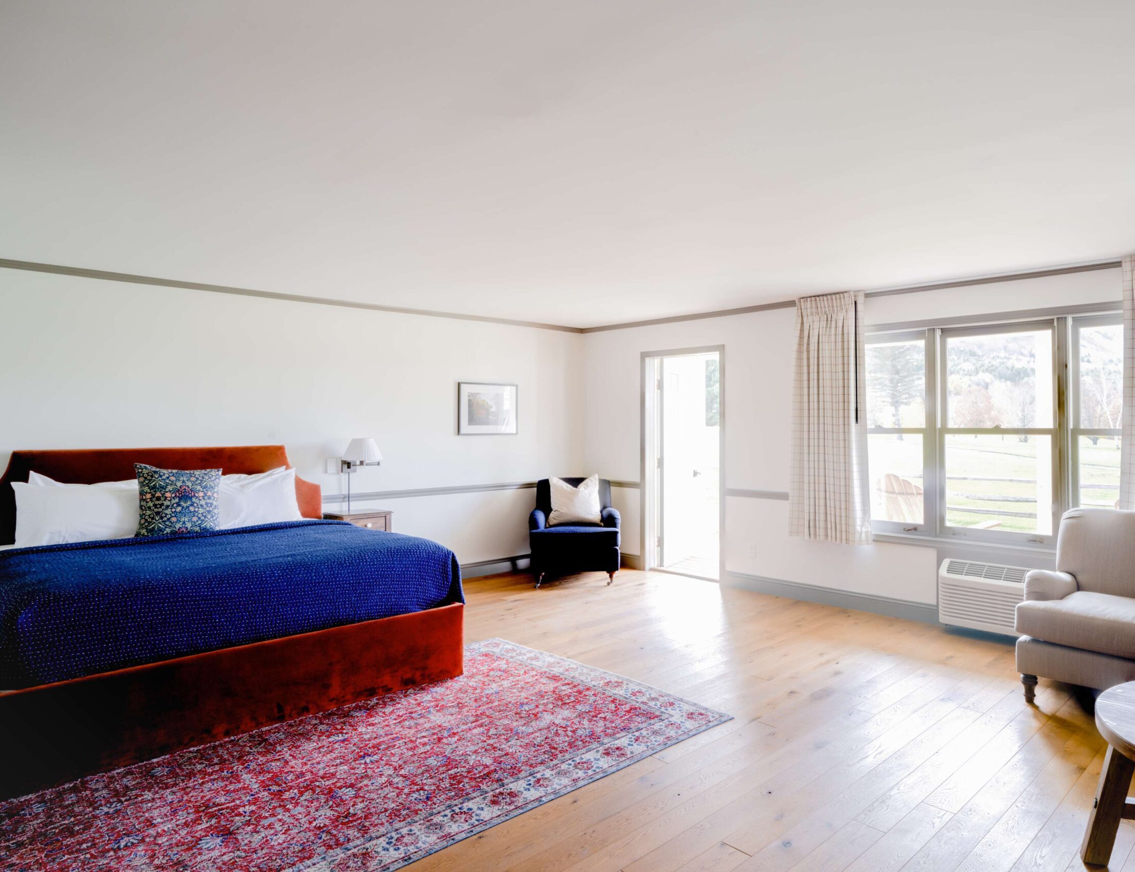 King Bed and window of the Big Suite