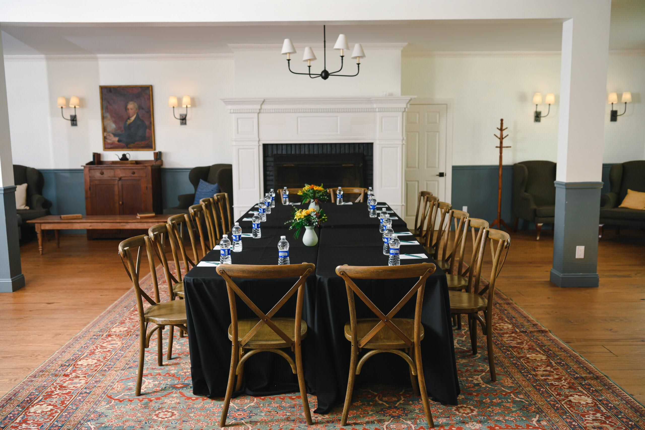 Meeting setup at the evergreen lodge