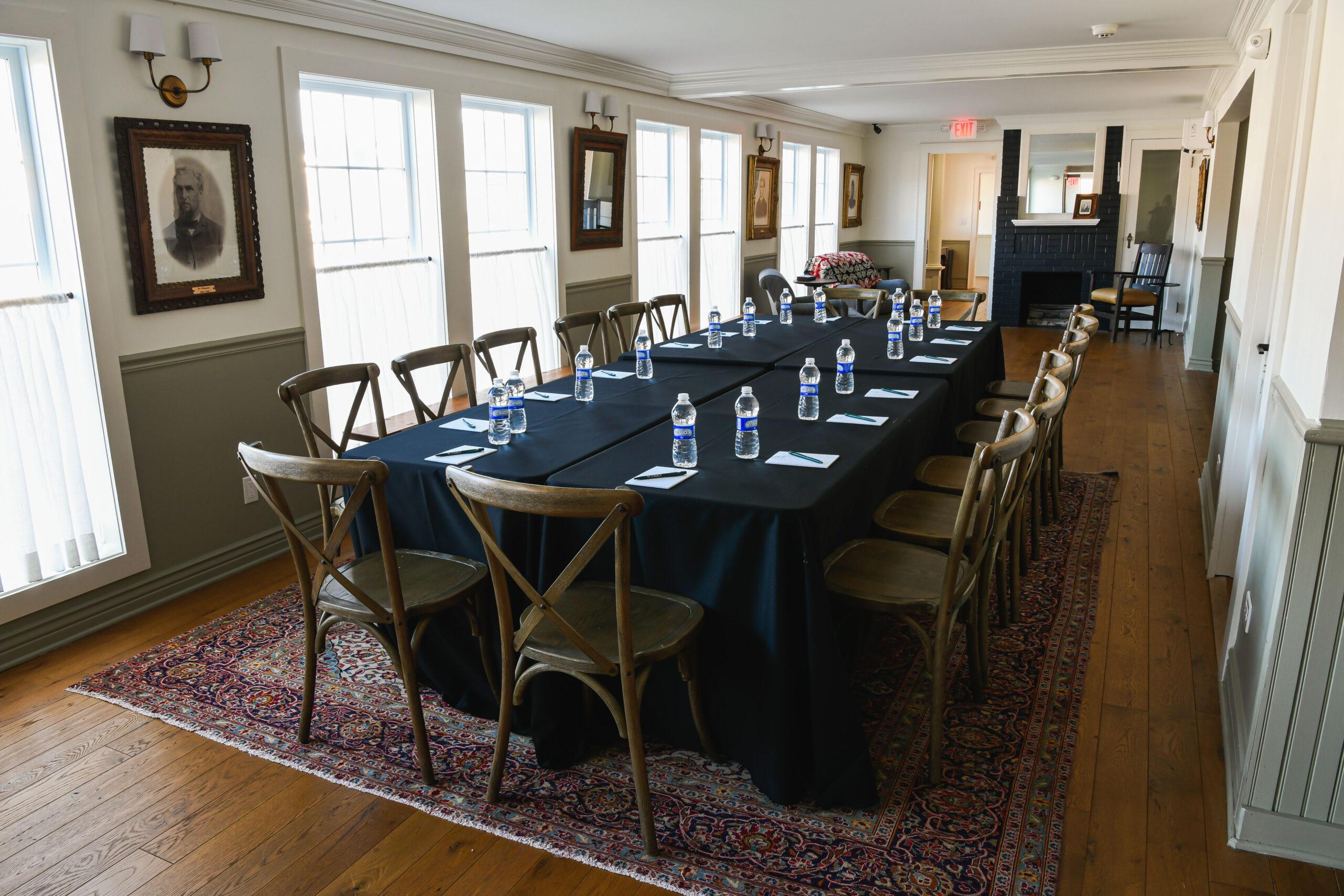 Meeting setup at the library pines inn