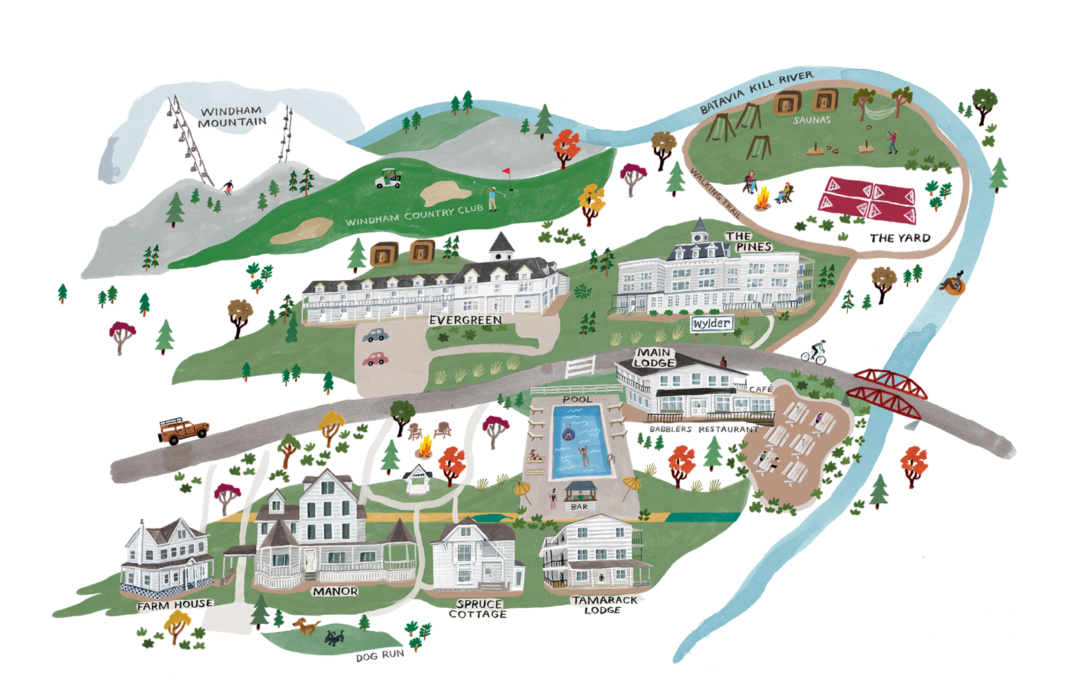 Wylder Windham Map Illustration